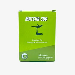 Matcha green tea, monk fruit and CBD powder